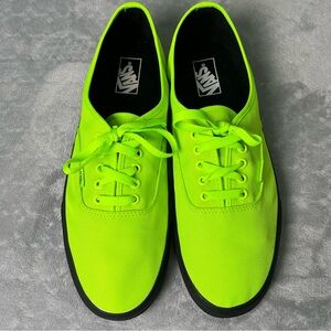 VANS Authentic Mens Size 13 Neon Green Low Top Skate Shoes Sneakers